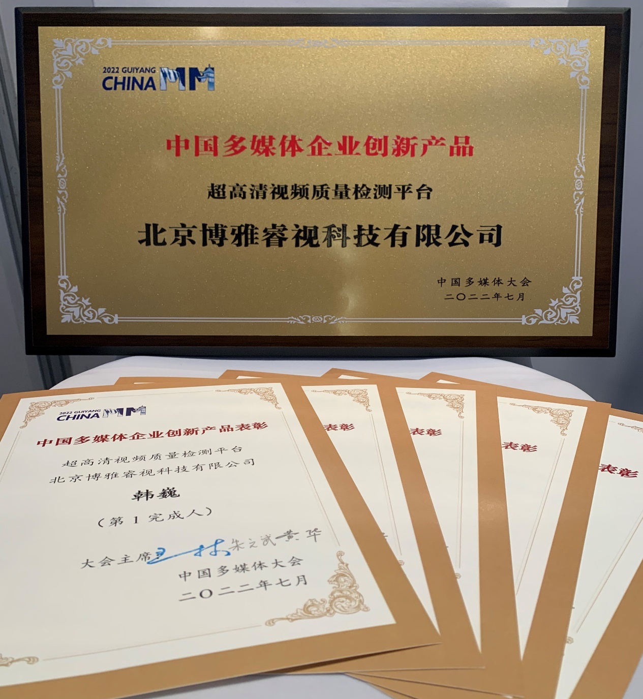 中国多媒体企业创新产品奖奖牌